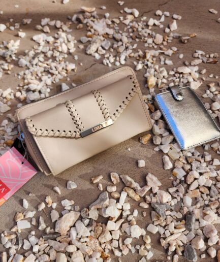 Billetera/Bandolera Gretta Eco Cuero Beige