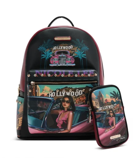 Mochila HOLLYWOOD DRIVE Eco Cuero. Con Porta Celular