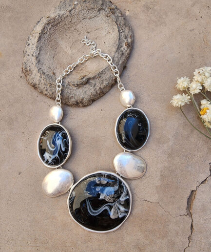 Collar MOR Plata/Negro