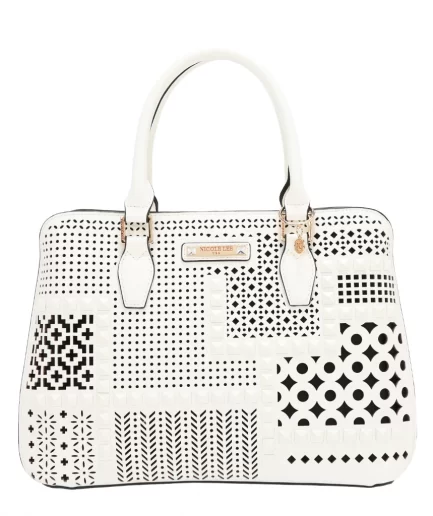 Geometric Cutout Cartera White Nicole Lee