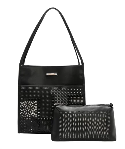 Geometric Cutout Cartera con Bandolera Black Nicole Lee