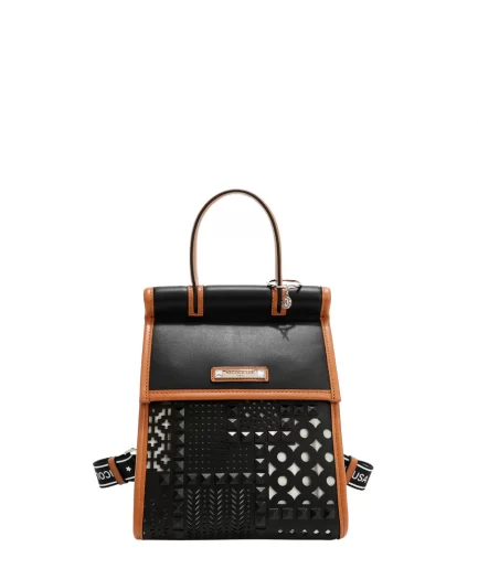 Geometric Cutout Mochila Black Nicole Lee