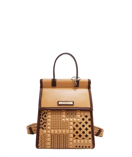Geometric Cutout Mochila Camel Nicole Lee