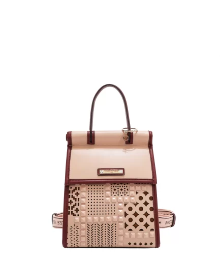 Geometric Cutout Mochila Pink Nicole Lee