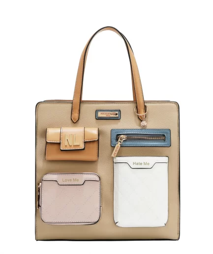 Colorblock Cartera Taupe Nicole Lee