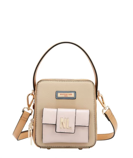 Colorblock Bandolera Taupe Nicole Lee
