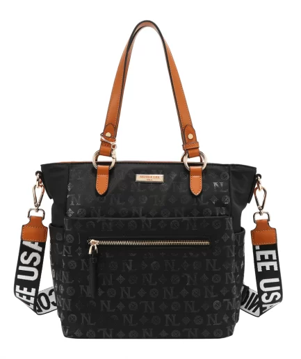 Monogram Cartera  Logo Black Nicole Lee
